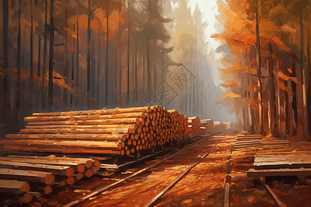 木材行业法规的绘画图片
