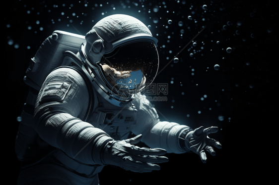 宇航员在零重力下玩水球图片
