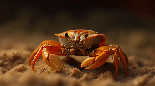 淡水蟹的特写镜头图片