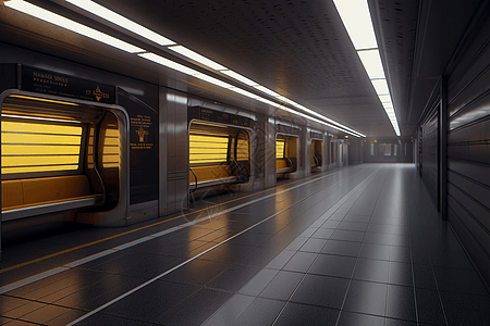 地铁火车站3D设计图图片