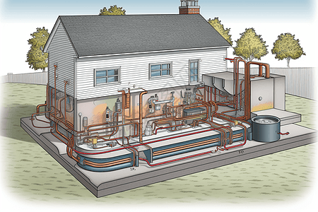 地源热泵系统插画
