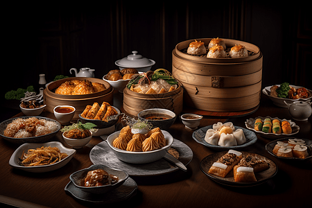 中国地方特色美食背景图片