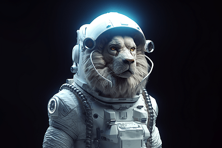 宇航员狮子图片