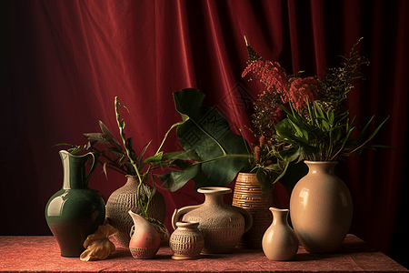 陶器装饰静物图片