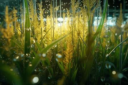 杂交稻植物的进展图片
