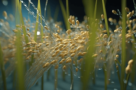 杂交稻植物背景