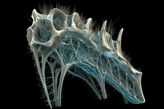 牙根的复杂3D图片