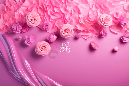粉色背景的花朵背景图片