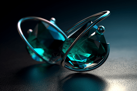 玻璃质感耳环图片
