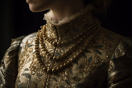 欧洲皇室项链与服饰背景图片