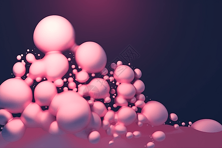 粉色球的抽象背景图片