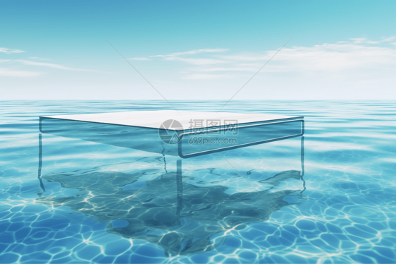 清澈的泳池水纹图片