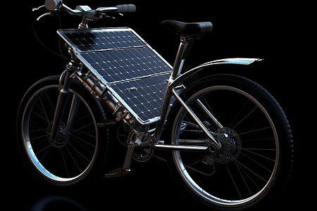 带有太阳能电池板的自行车图片