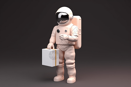 宇航员交付包3d插图图片