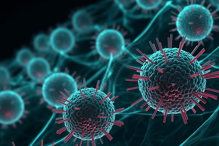 抽象病毒细胞图片