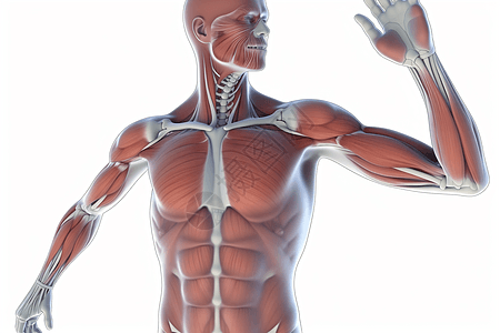 人体部分肌肉图背景图片