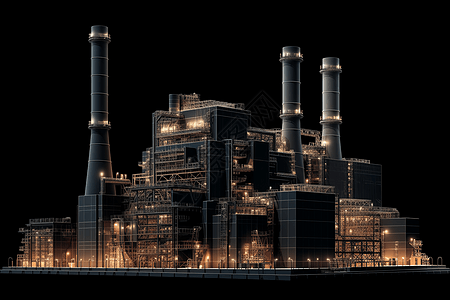 燃煤电厂的插图图片