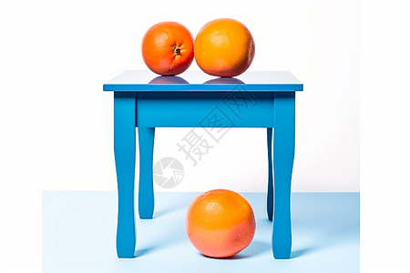 桌子和橙子背景图片