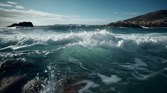 海面上的海浪图片