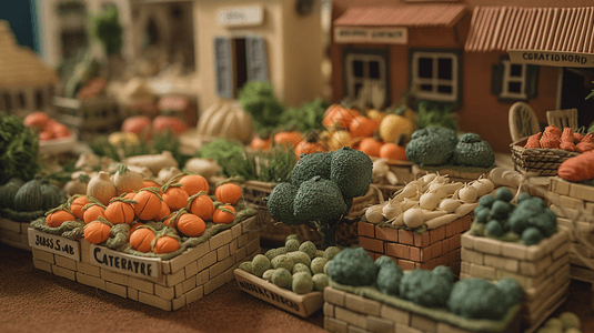 市场上出售的蔬菜水果图片