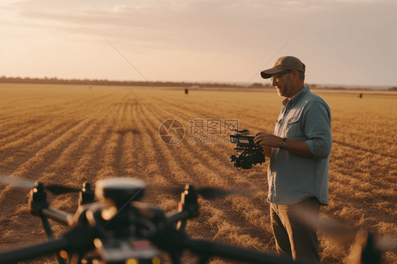 农民使用无人机图片