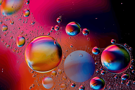 彩虹色的泡泡图片