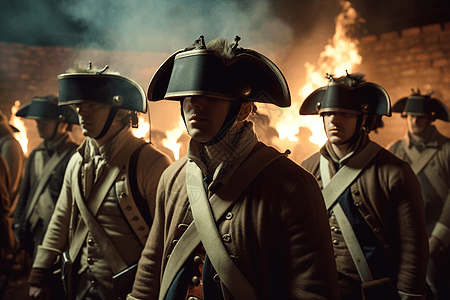 军人帽子虚拟的历史战争背景