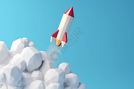 火箭发射上天背景图片