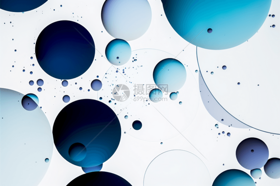 白色蓝色圆圈抽象背景图片