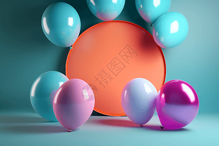 3d气球渲染设计图片