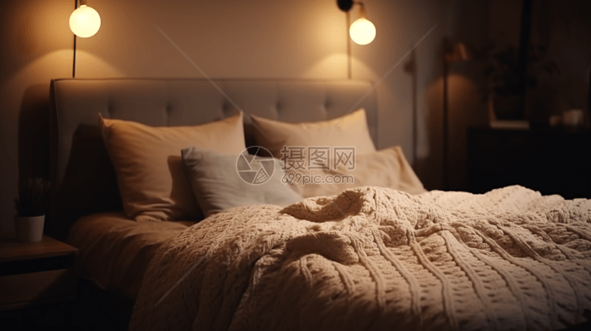 温馨的卧室高清图片下载-正版图片600066503-摄图网