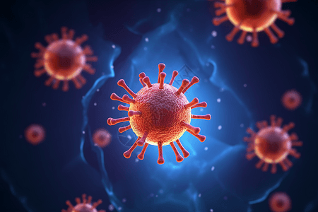 病毒细胞结构背景图片