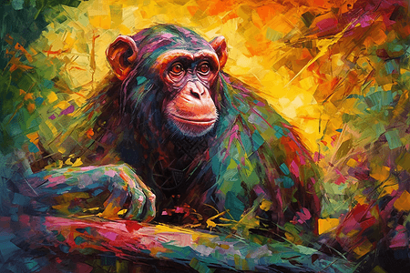 森林中的黑猩猩图片