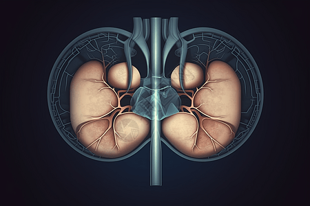 人体肾脏矢量图图片