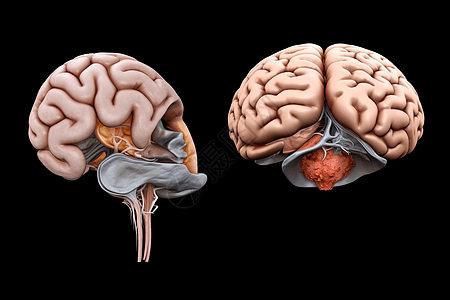大脑解剖背景图片