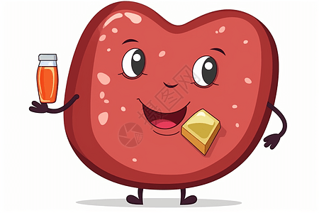 卡通健康肝脂肪肝图片