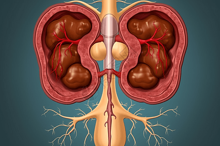 人体内脏器官模型背景图片
