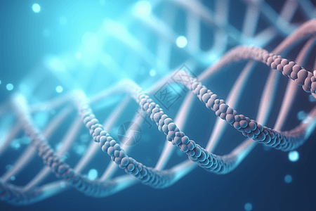 DNA链的3D渲染图图片