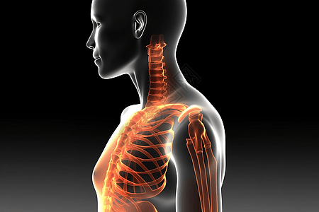 医学人物颈部骨骼图片