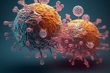 分裂癌细胞3d插图背景图片
