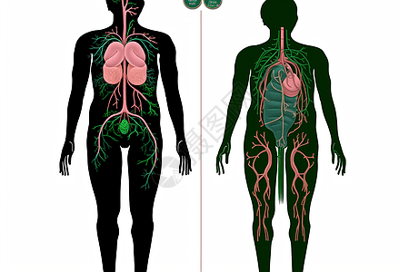 器官淋巴系统背景图片