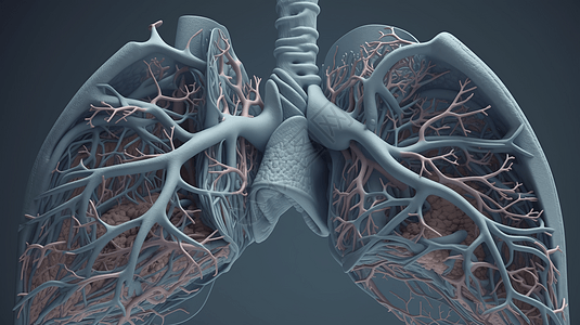 健康肺部系统背景图片