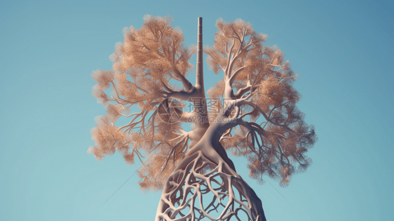人类肺部模型图片