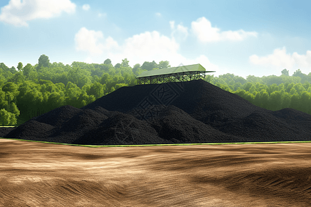 煤炭堆积在自然环境中图片
