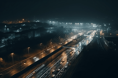 城市高速公路夜景图片