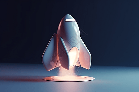 3D渲染飞船模型图片