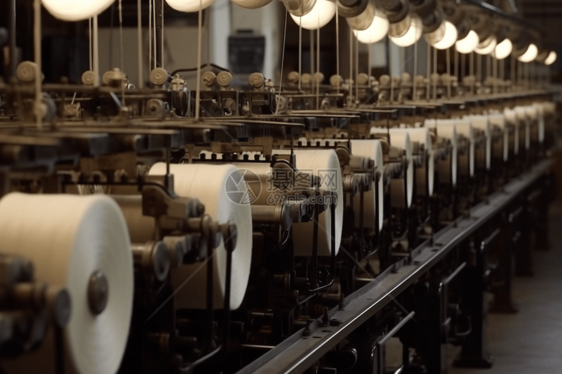 正在运行的纺织厂图片