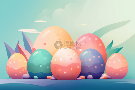 复活节彩蛋插图图片