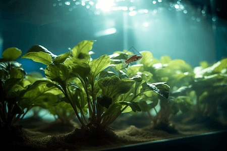 水下种植的绿色植物图片