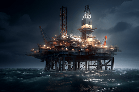 海上石油钻井平台图片